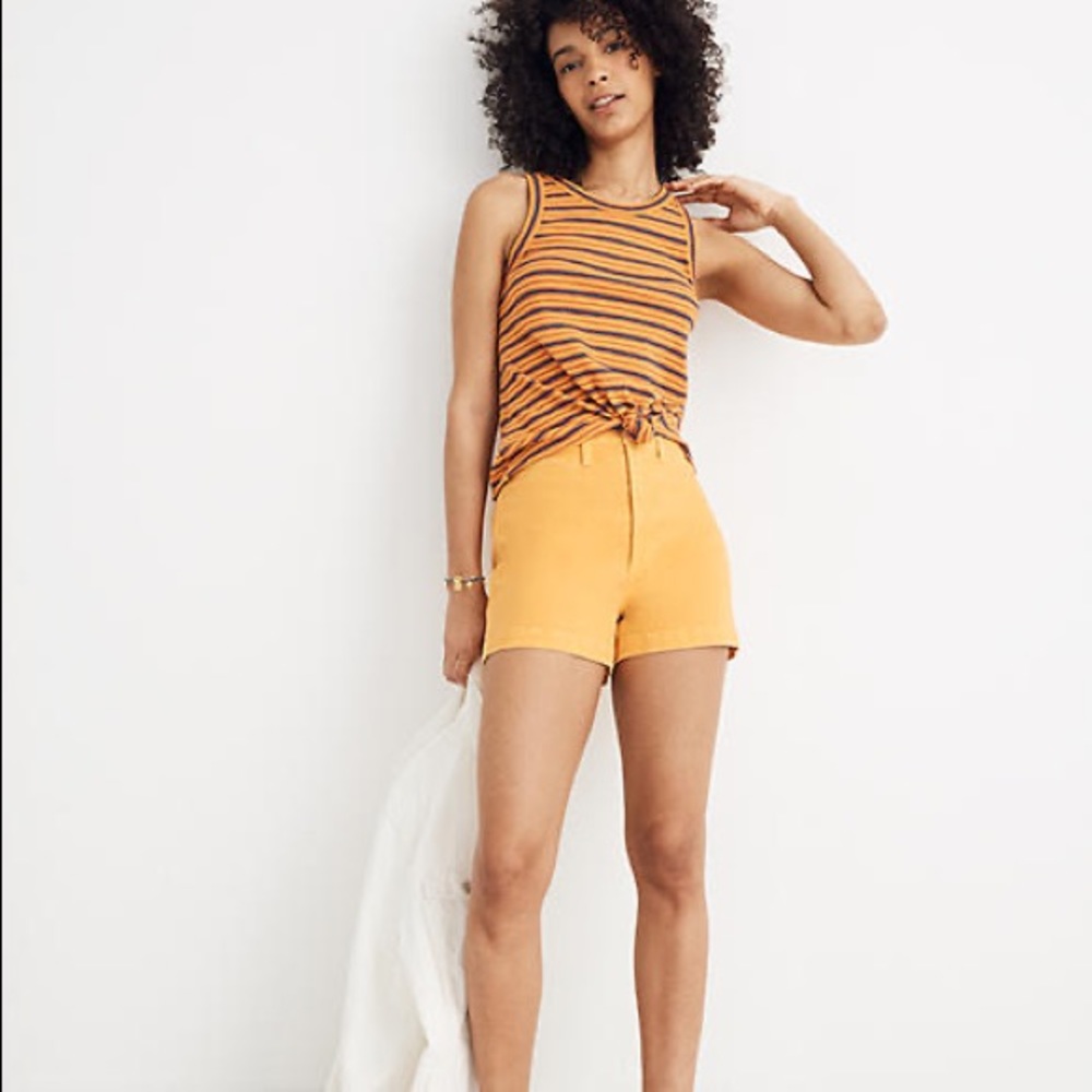 Madewell Audio Knot-Front Tank Top in Stripe